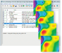 Los parámetro de generación de secuencias de comandos, bucles y mapas permite la automatización de flujos de trabajo repetitivos y la rápida investigación del efecto de variar los datos y generar simulaciones en el tiempo..